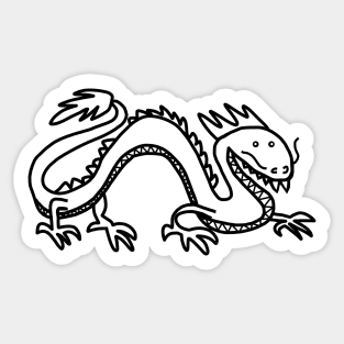 Dragon Line Art Sticker